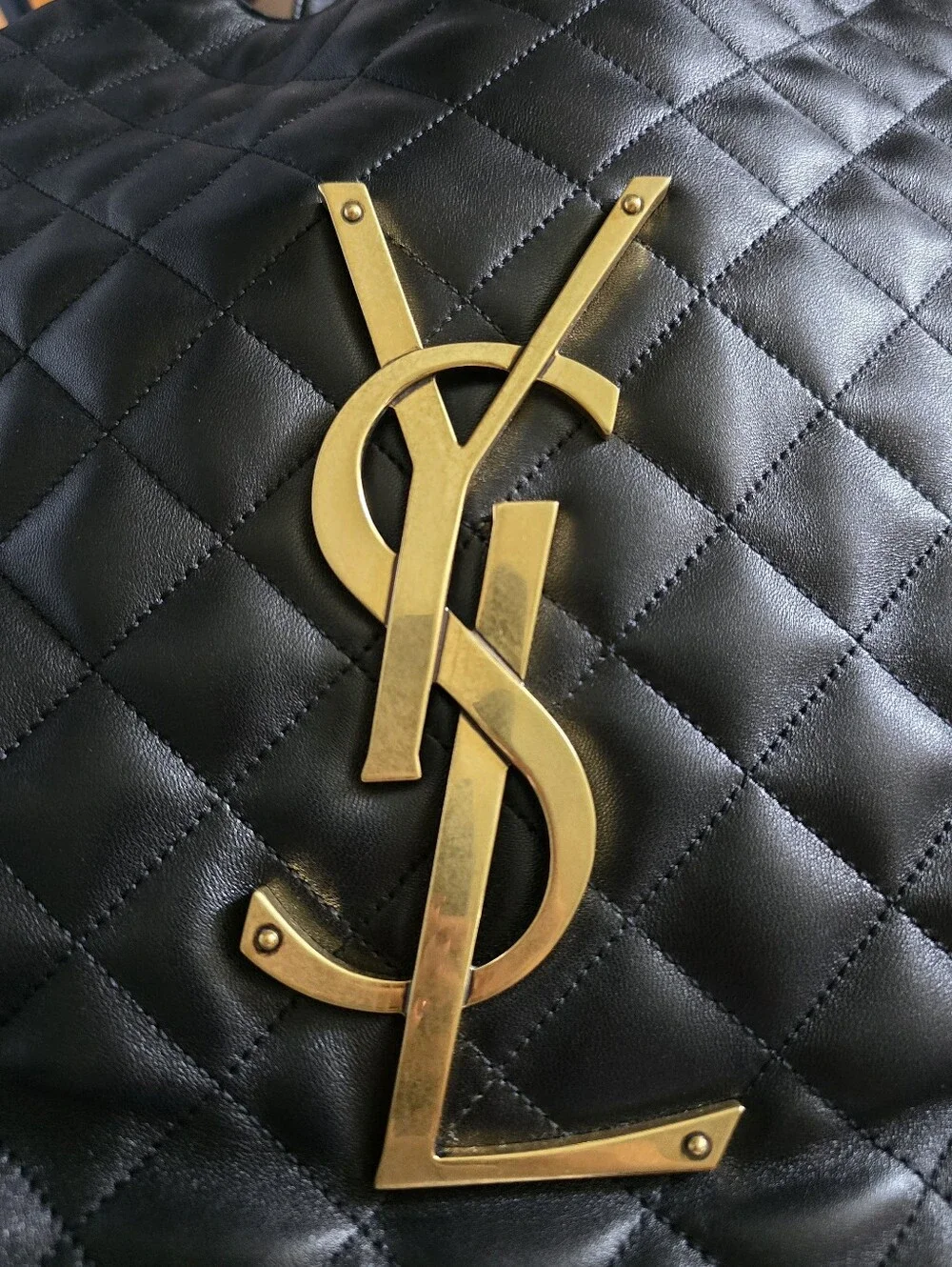 Saint Laurent Quilted Lambskin Maxi Icare Shopping Bag